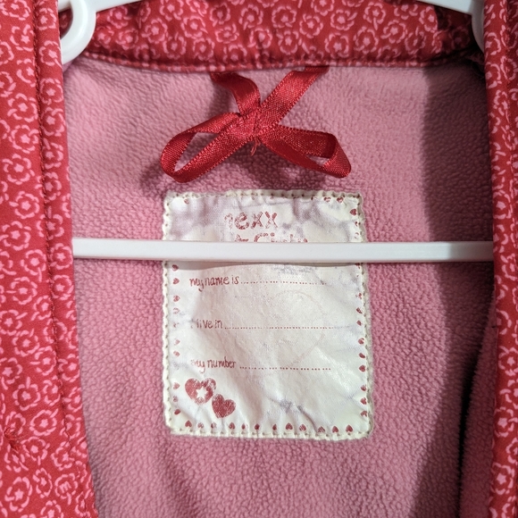 Mexx baby Girl lined pink rain jacket removable hood size 9-12 months - Picture 14 of 16